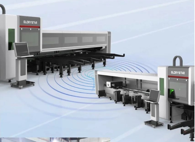 高顏亮相！力星激光NS-6022HG三卡盤光纖激光切管機如期而「智」！